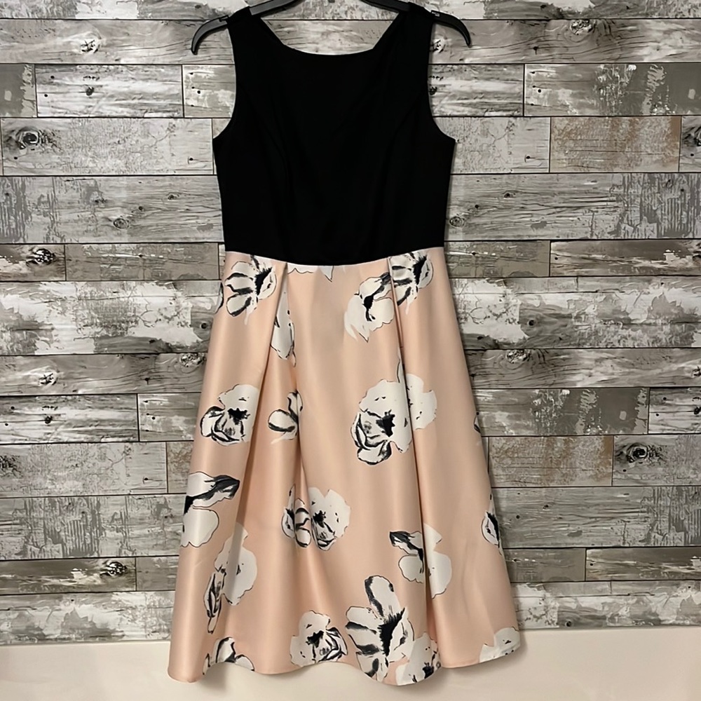 Black and Floral Dress Size 8